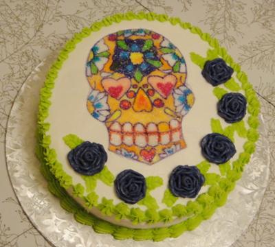 Sugar Skull Birthday Cake