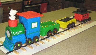 Logan's 2nd Birthday Train Cake