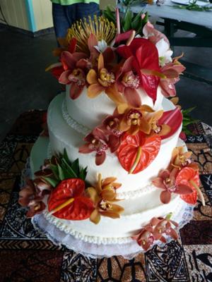 Tropical Wedding Cake