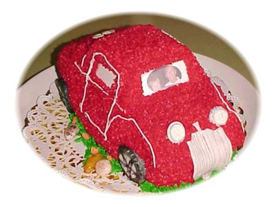 Red 34 Ford Coupe Cake