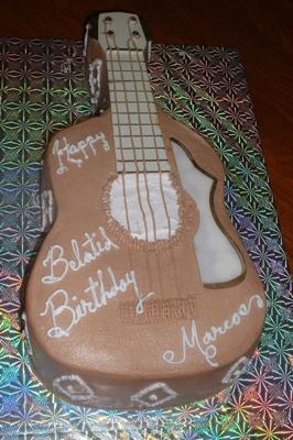 Almond Acoustic Guitar Cake 
