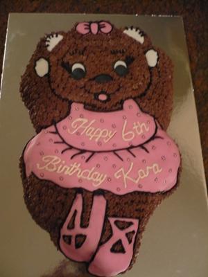 Ballerina Bear Birthday Cake