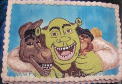 Shrek birthday cake idea