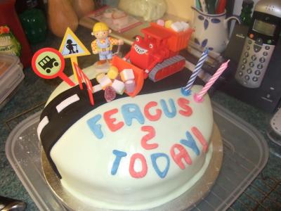 Bob The Builder Easy Peasy Birthday Cake