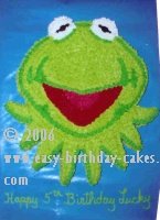 decorating birthday cakes - Kermit