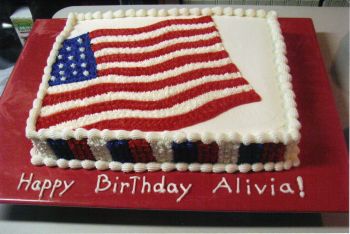 Flag Birthday Cake