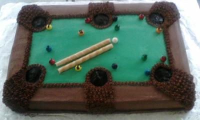 Pool Table Cake