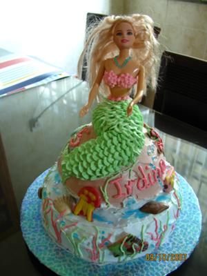 Little Mermaid on the Rock Cake