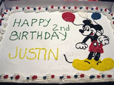 Justin's 2nd Bday Cake - Mickey Mouse