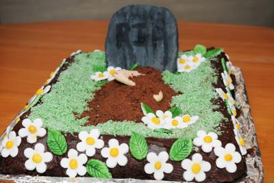 One Foot in the Grave Cake