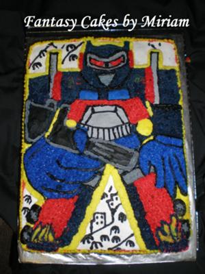 Optimus Prime Transformer Cake