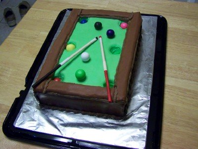 Pool Table Cake