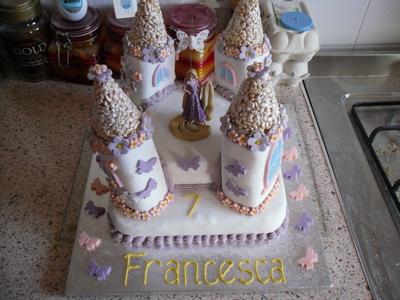 Rapunzel Castle Cake