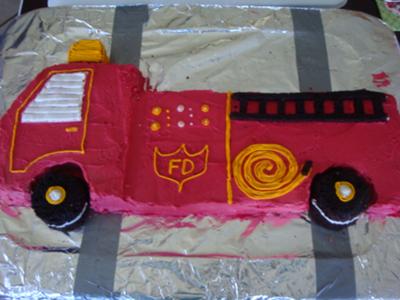 Fire Truck Cake