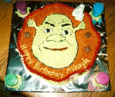 Shrek Birthday Cake