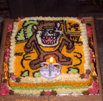 Vangie's Tasmanian Devil Birthday Cake