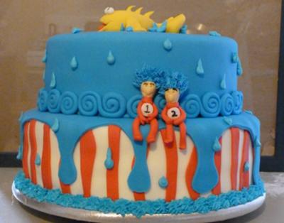 Thing 1 and Thing 2 Cake