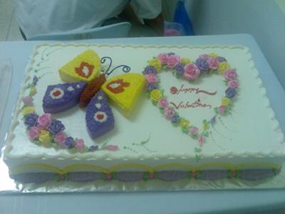Valentine's Day Butterfly Cake